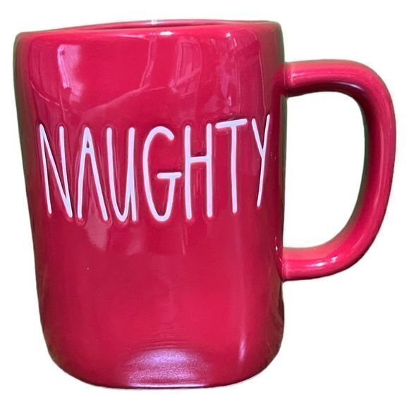 Rae Dunn by Magenta Naughty Nice‎ Ceramic Christmas Coffee Mug Red - Picture 1 of 4